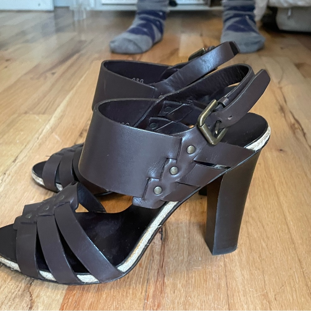Ralph Lauren brown leather sandal
